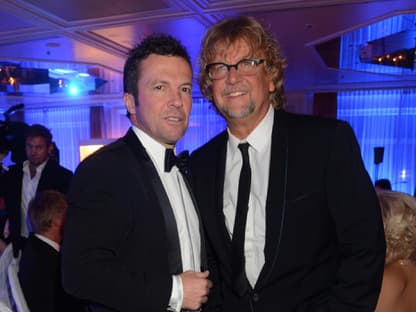 Zwei Männer unter sich:´ Fußball-Legende Lothar MatthaÌus (l.) und der Medienmanager Martin Krug