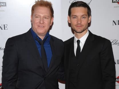 "Nine"-Produzent Ryan Kavanaugh posiert mit Tobey Maguire 