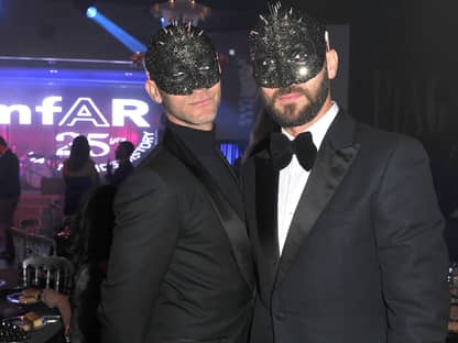 Tolle Masken: Marc Zaffuto und Emmanuel D'Orazio aus Paris