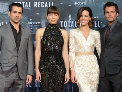 Colin Farrell, Jessica Biel, Kate Beckinsale und ihr Ehemann und Regisseur Len Wiseman: Diese Superstars kamen am Montag, 13. August, nach Berlin, um ihren neuen Film "Total Recall" zu präsentieren. Und diese Promis feierten mit!