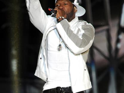 Curtis Jackson alias 50 Cent rockt die Bühne