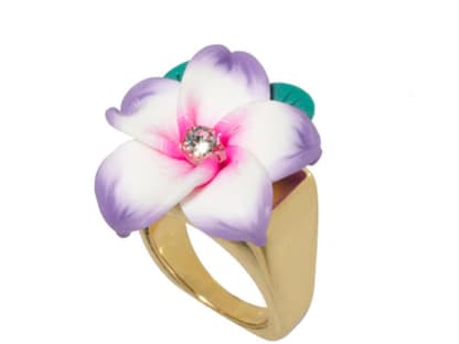 Ring mit Hibiskusblüte über asos.de, ca. 10 Euro