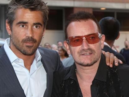 Zwei Iren unter sich: Schauspieler Collin Farrell und U2-Frontmann Bono