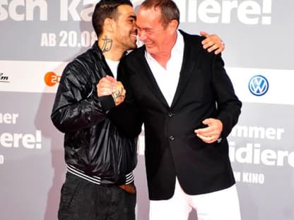 Bushido kam mit Produzent Bernd Eichinger. Die Biografie des Rappers wird zurzeit verfilmt