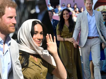 Herzogin Meghan in olivfarbenen Kleid in Südafrika