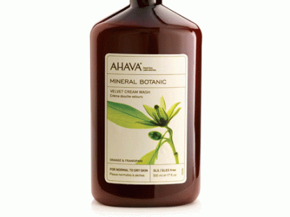 Das Duschgel nährt die Haut mit Mineralien aus dem Toten  Meer und duftet herrlich sommerlich. So wird das Duschen zum täglichen  Wellness-Treatment. âMineral Botanic Velvet Cream Wash Orange &  Frangipani" von Ahava, 500 ml ca. 15 Euro