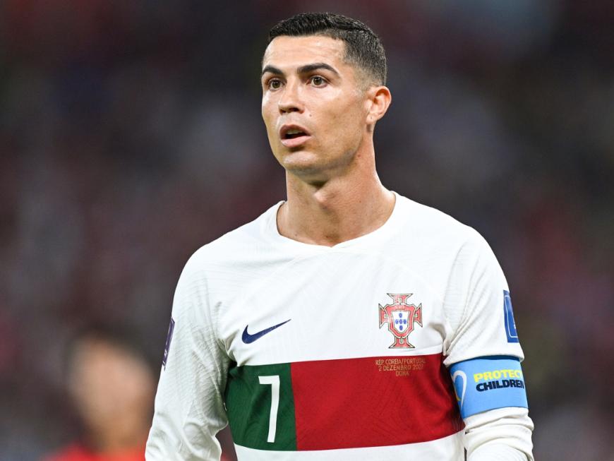 Cristiano Ronaldo mit offenem Mund, 2022