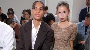 Alexandre Grimaldi-Coste und seine Freundin Savannah Hennessy bei Fashion Show in Mailand, 2024