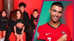 Cristiano Ronaldo und vier seiner Kinder